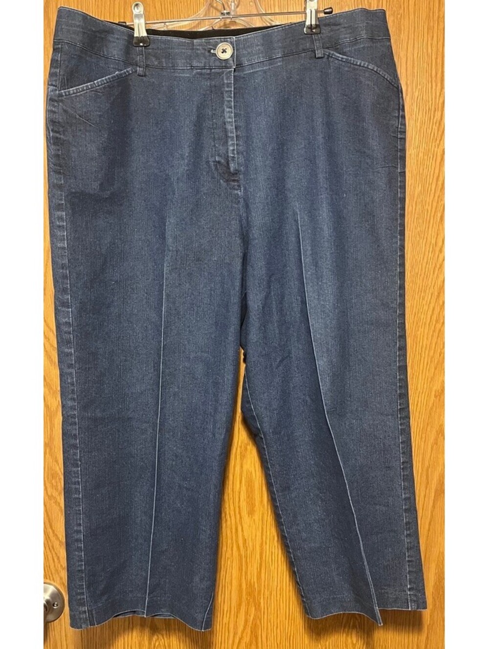 Kim Rogers Classic Denim Wide Leg Pants Size 14